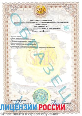 Образец сертификата соответствия (приложение) Новоуральск Сертификат ISO 14001